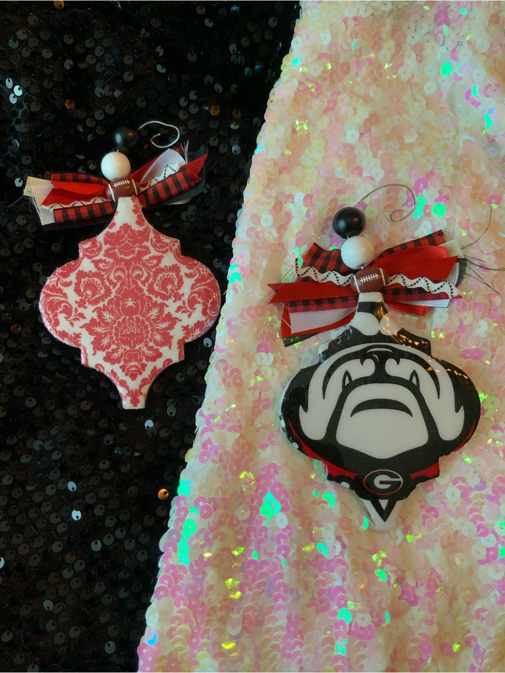 University of Georgia Themed Hanging Ornaments